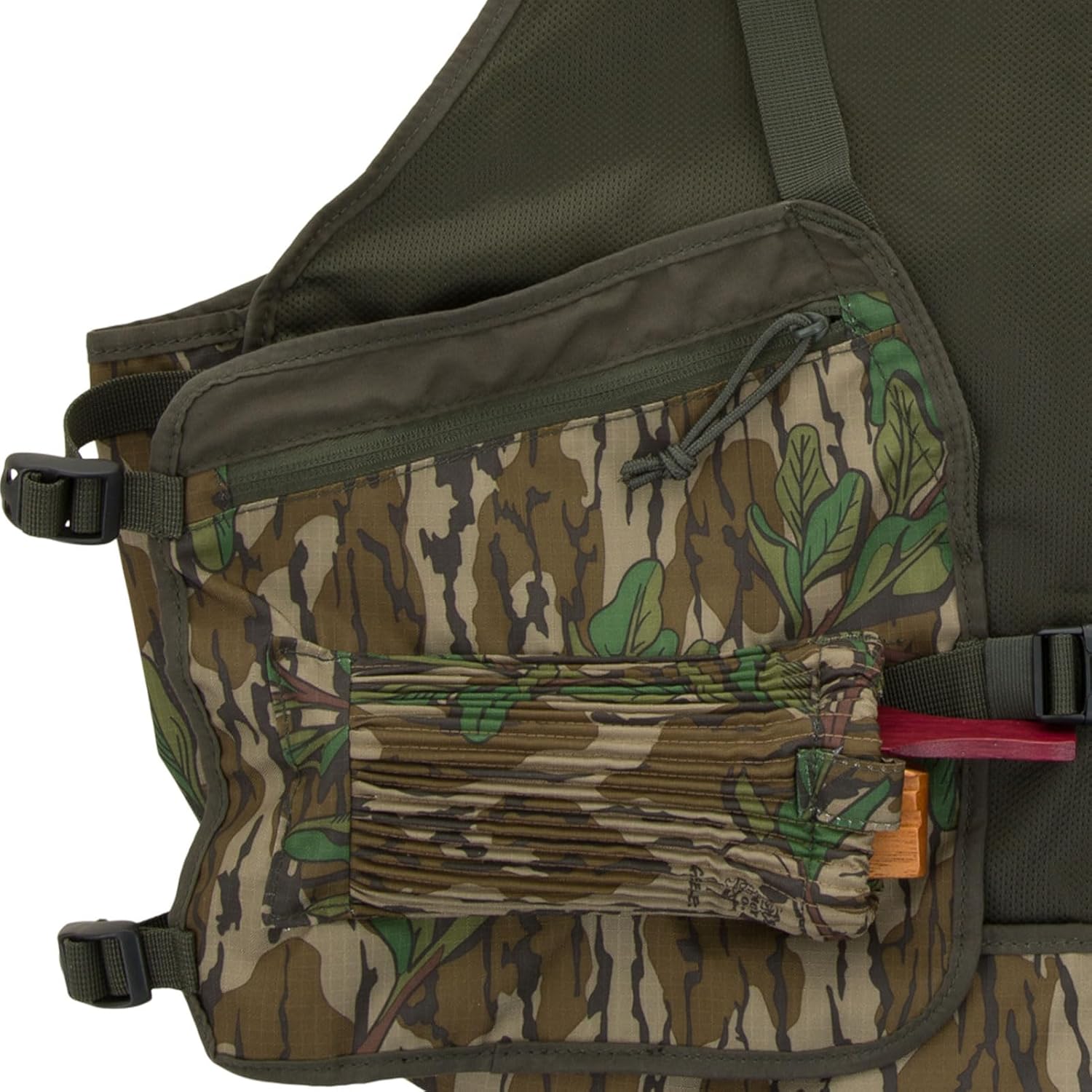 Drake Waterfowl Men's Ol' Tom Turkey Strap Vest - Adjustable Rip-Stop Hunting Vest with Quick-Draw Call Pouches & Safety Flag