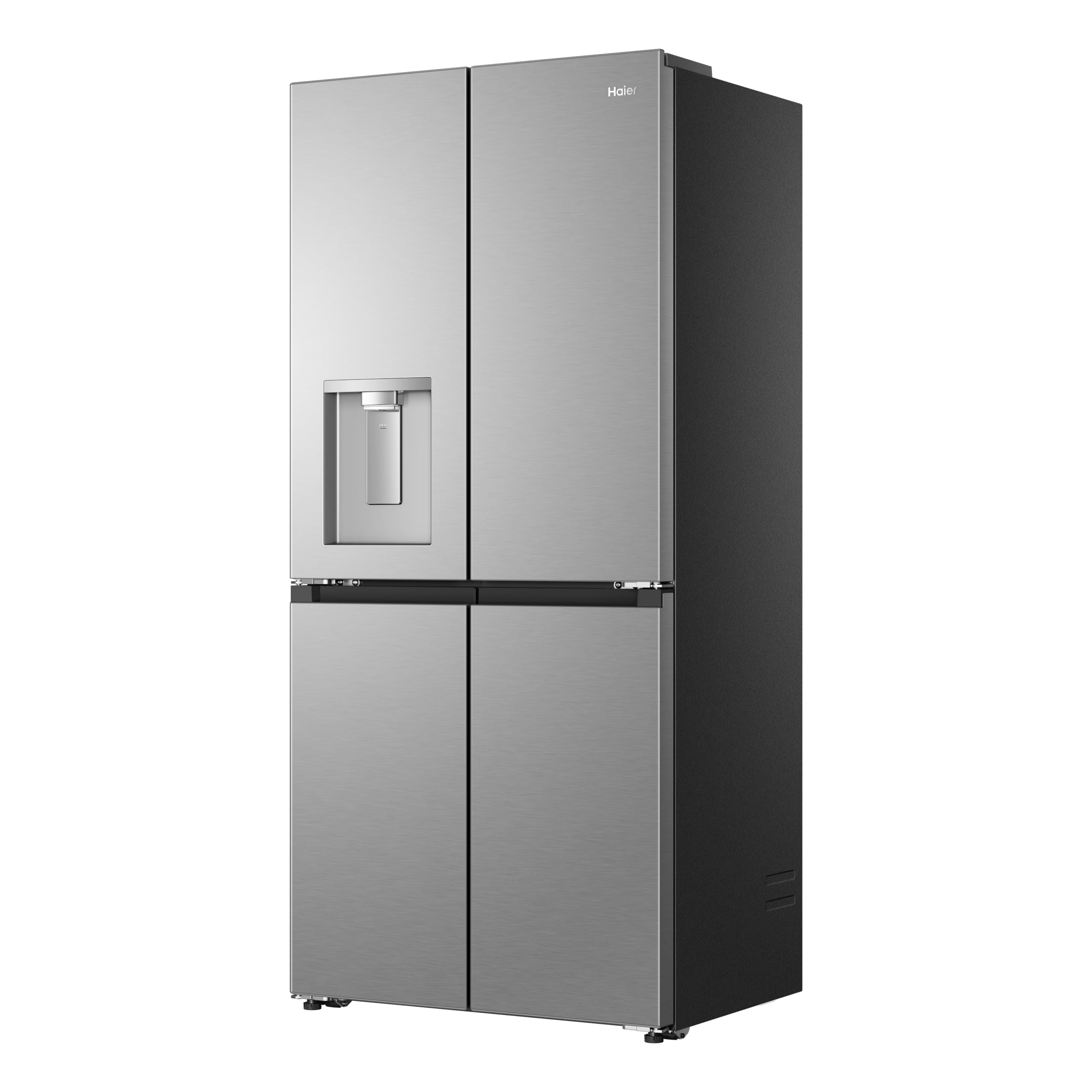 Haier Frigorífico Americano con Dispensador de Agua, Inox [HCR58S18CWMM] | Capacidad 523L, 4 Puertas, 83 An. x 185 Al. cm, Total No Frost, Motor Inverter, Magic Zone, Active Fresh Zone