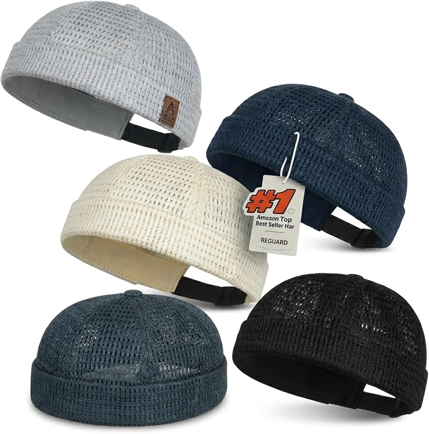 Brimless Docker Hat Breathable Hats Men Skull Cap Beanie Summer Mesh Tang Lightweight Skullcap