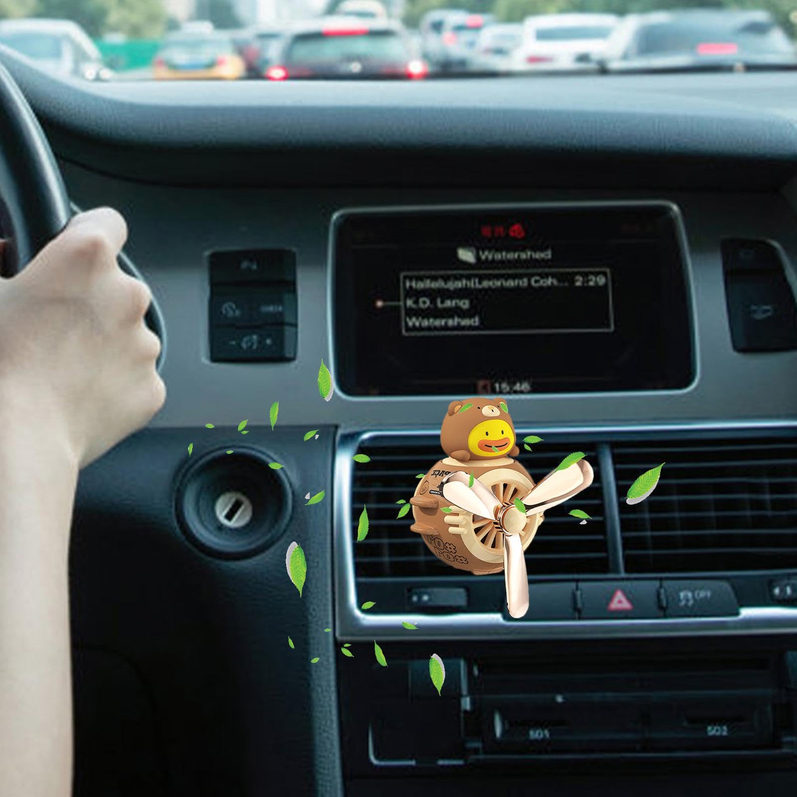 Diffusore di profumo per auto a forma di cartone animato, clip in morbido silicone, deodorante per auto