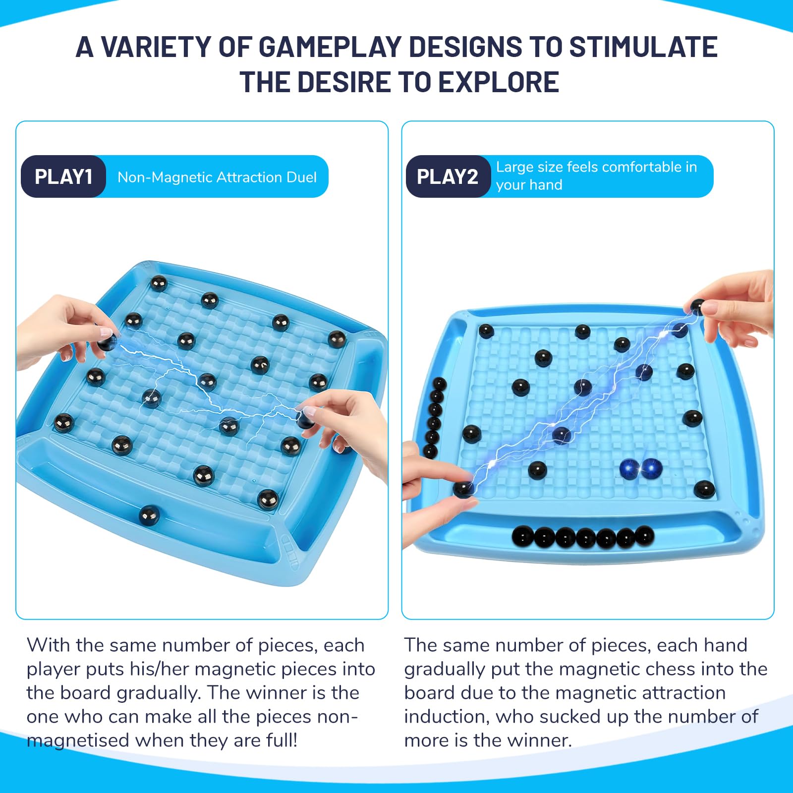 TNOMSNO Gioco Di Scacchi Magnetico, Gioco Magnetico da Tavolo Divertente Gioco Magnetico Da Tavolo, Scacchi Magnetici Giochi di società per Bambini