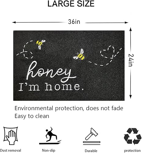 Miniatura 3 de Tapete grande para puerta delantera, divertido tapete de cocina, entrada delantera, exterior, interior, perfil bajo, antideslizante, duradero, para