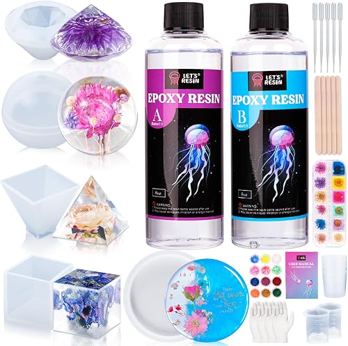 LET'S RESIN 16oz Epoxy Resin Kit for Beginners | A Creative DIY Gift