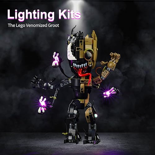Miniatura 6 de Kit de iluminación LED para Lego Marvel Venomized Groot 76249, luz LED compatible con modelos de bloques de construcción Lego 76249 (no incluye