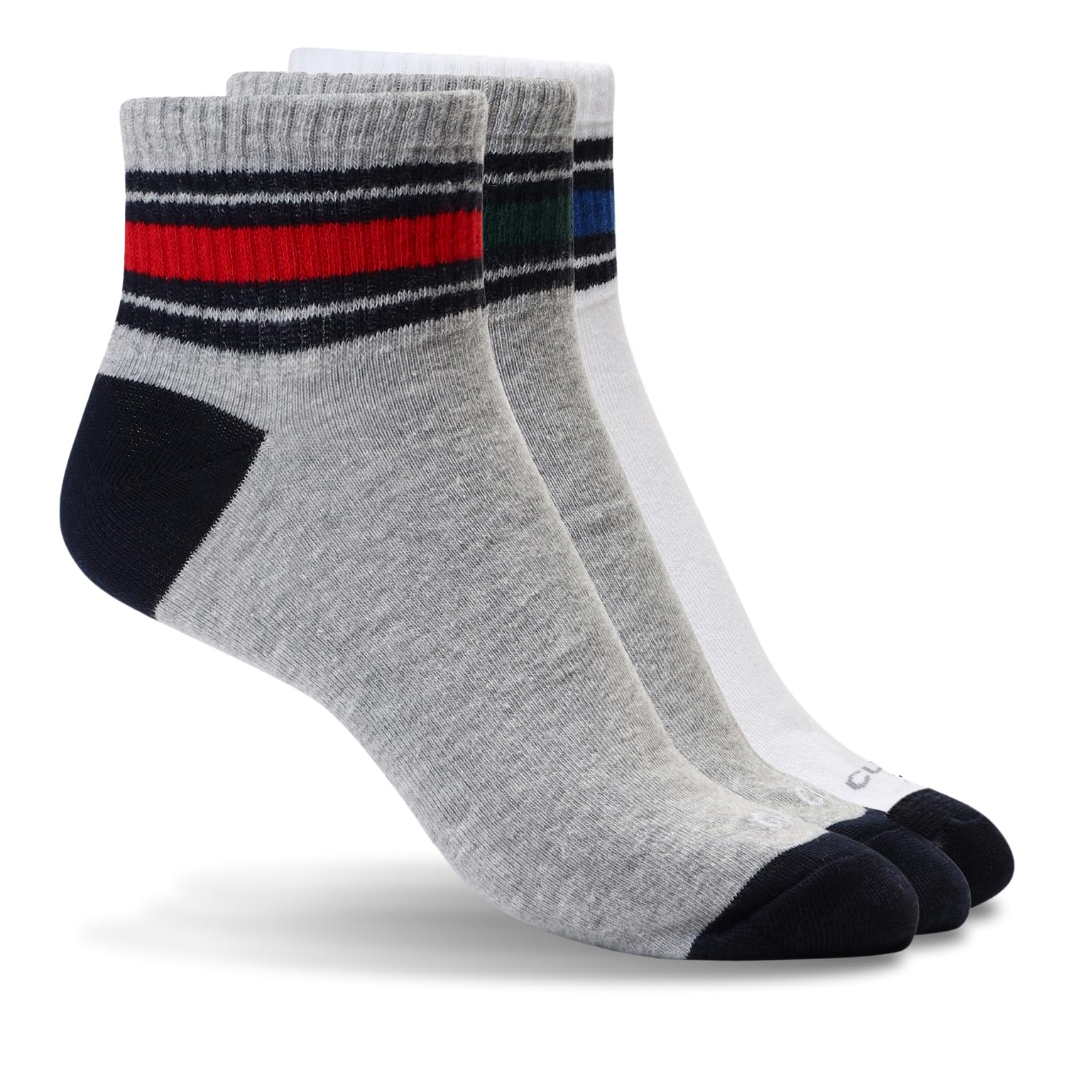 CULT Women's Cotton Socks – Ultra Soft, Breathable & Anti-Microbial – Ankle Length Casual & Sports Socks with Moisture-Absorbent Fabric, Superior Fit Technology & Durable Design Pack - 3
