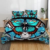 Vista 12 de NTBAY Juego de funda de edredón de microfibra tamaño Queen, 3 piezas ultra suaves con estampado de girasoles con cierre de cremallera y lazos