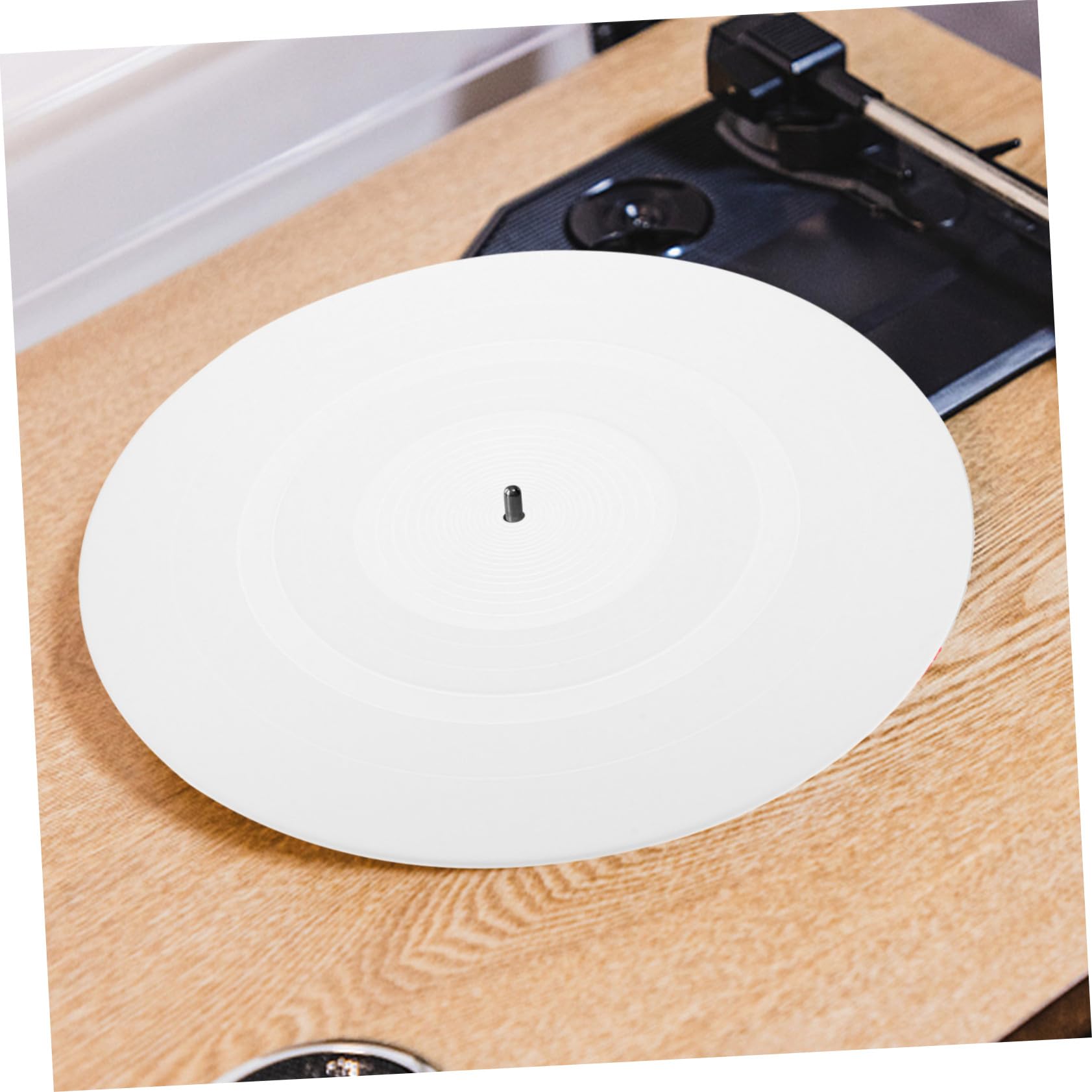 COSMEVIVI Vinyl Recorder Mat Static Silicone Turntable Slipmat Shock Absorption Compatible with Record Players Replacement for Improved Sound Quality