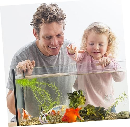 Miniatura 5 de Amosfun Decoración de acuario de buceador de pecera, decoración de acuario, decoración de pecera, mini escultura de acuario con adorno flotante para