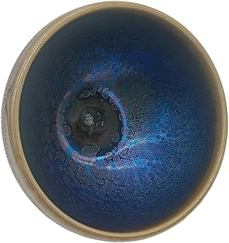 Tenmokus Tea Cup Kiln Change Color and Pattern, 7.1oz / 210ml Porcelain Jianzhan Tea Bowl for Matcha, Handcrafted