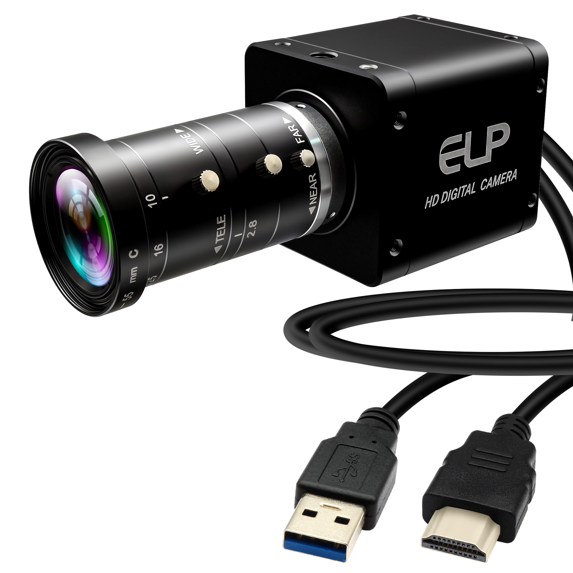 Amazon.co.jp: ELP 4K USB3.0 HDMI産業用カメラ、60fps H.264高速、10