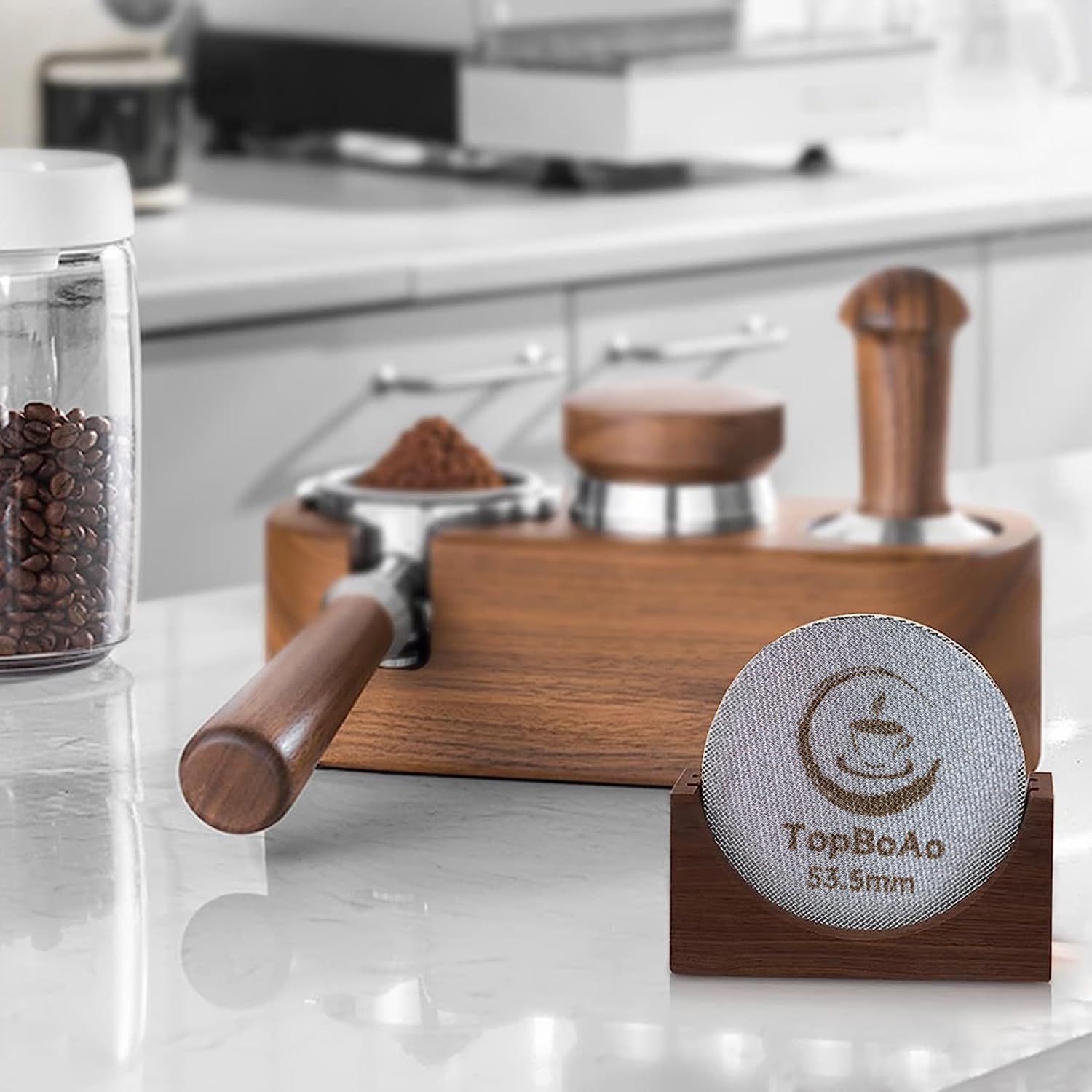 Yaomiao Espresso-Pucksieb 53,3 Mm – Edelstahl, 1,7 Mm Dick, 150 Mikrometer, 2 Stück