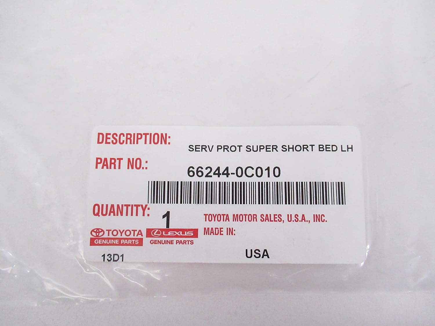 Genuine Toyota 66244-0C010 Rear Body Protector