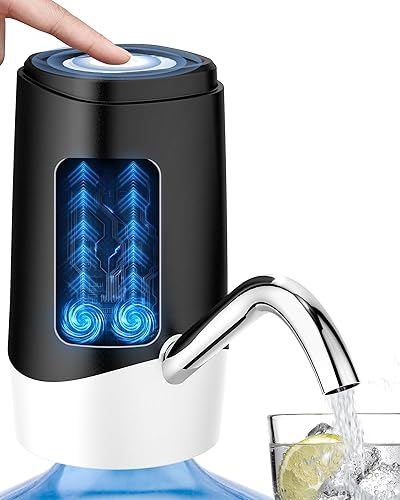 Miniatura 12 de Bomba de botella de agua, dispensador de agua eléctrico portátil para botellas de 5 galones, carga USB, interruptor automático, batería recargable