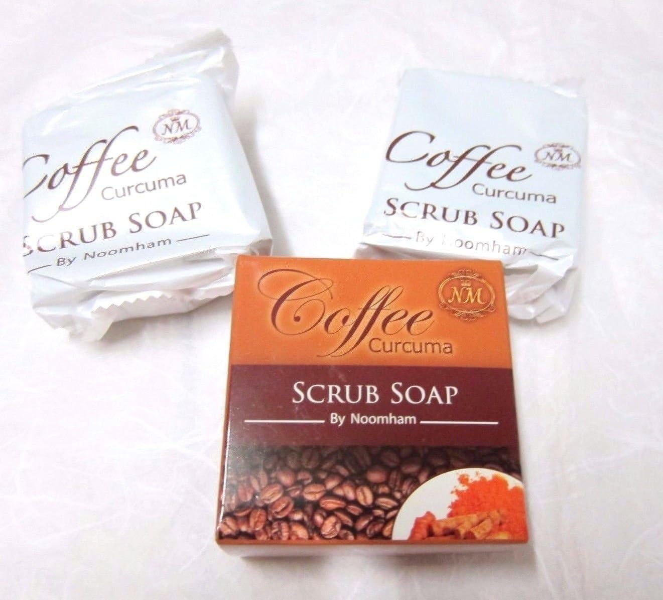 12x65g.Coffee Curcuma Scrub Soap Noomham Products cleaning Skin Lush Vegan