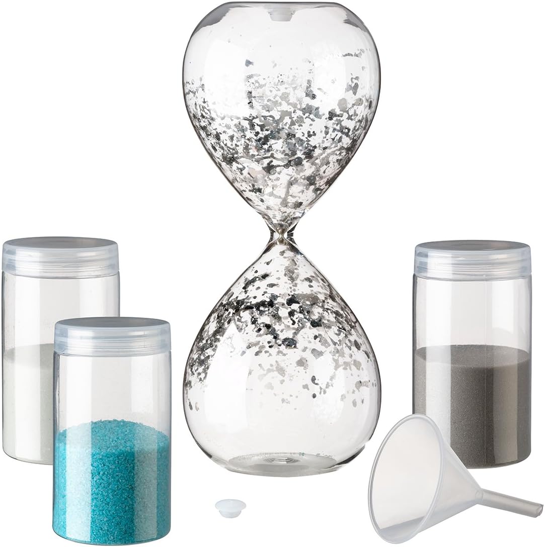 Lillian Rose Unity Sand Hour Glass, 8" x 3.25", Clear