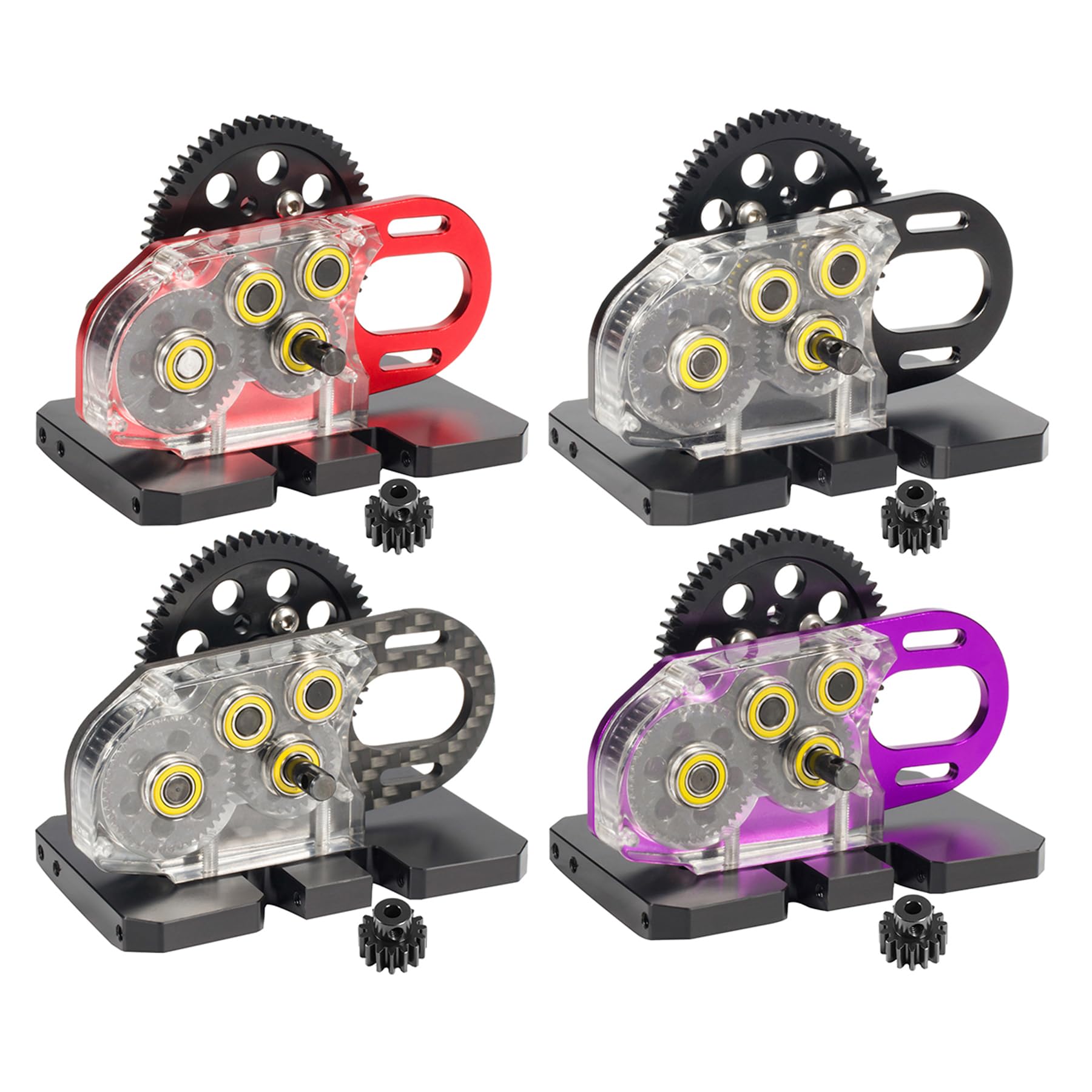 Scatola Cambio Acrilica Trasparente Per Assale RC Crawler | Trasmissione Baja Per SCX10 II LCG 1/10