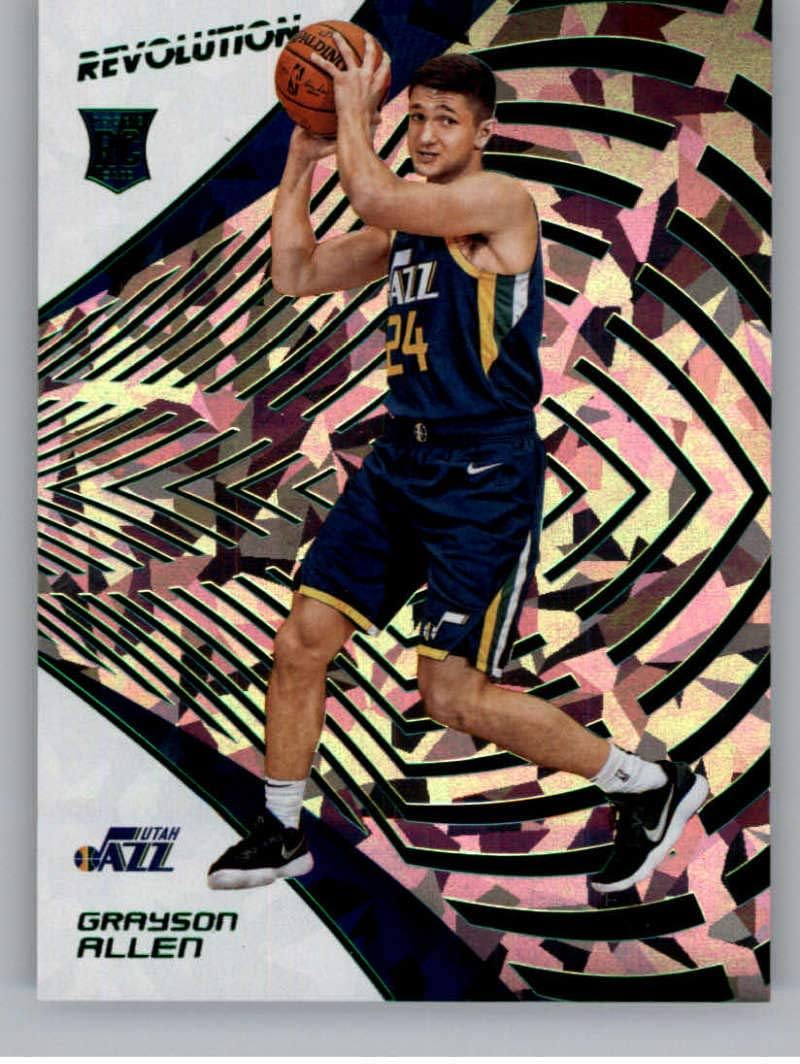 2018-19 Revolution Chinese New Year Emerald Basketball #107 Grayson Allen SER/88 Utah Jazz Rookie Official NBA Trading Card By Panini
