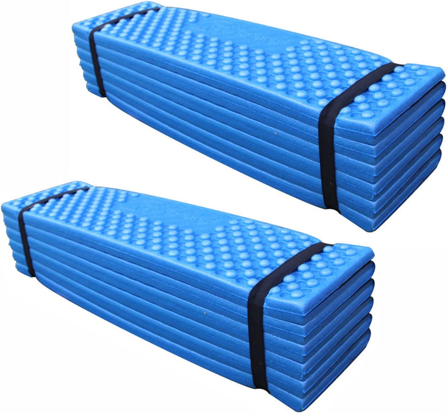 Camping Sleeping Pad 12 Fold Extra Thick Non Slip Comfort Foam Durable Exercise Mat Foldable for Fitness Workout Picnicking Camping and Outdoor Activities (Blue)