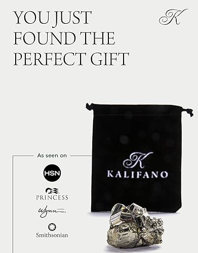 Miniatura 5 de KALIFANO Cúmulo de pirita natural - Piedra pirita de hierro de alta energía de España con propiedades curativas tarjeta de información Tontos