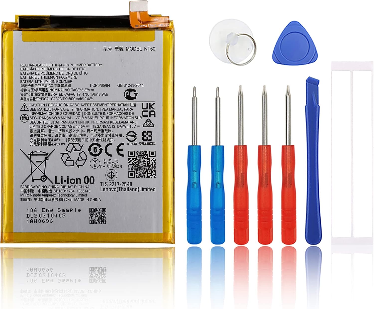 Batteria Di Ricambio NT50 Per Moto Edge 20 Lite (XT2139-1) | 100% A+ Con Toolkit Incluso | Sostituzione Facile - 3