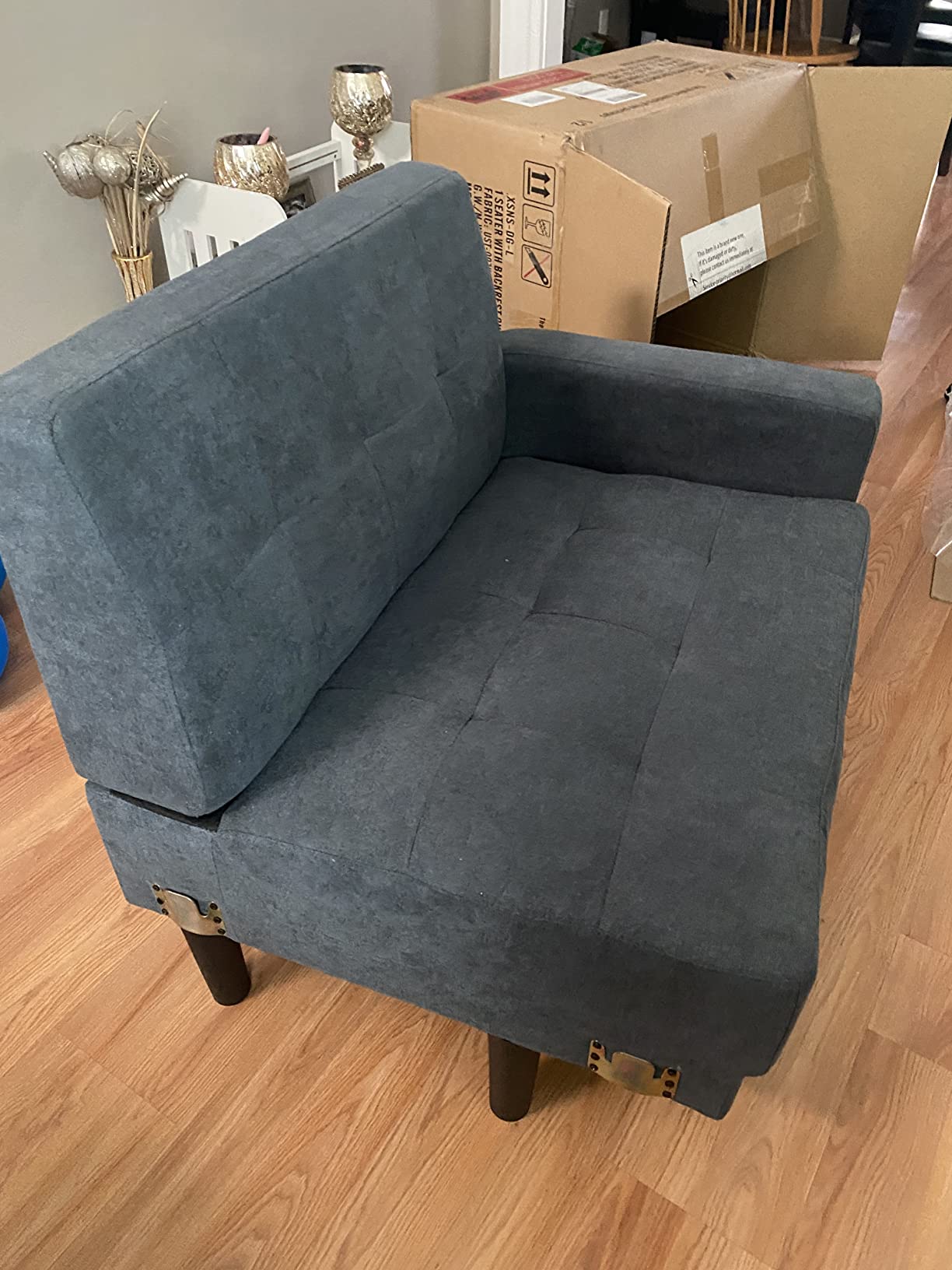 26/mo Finance Vongrasig 63" Small Modern Loveseat Couch, MidCentury