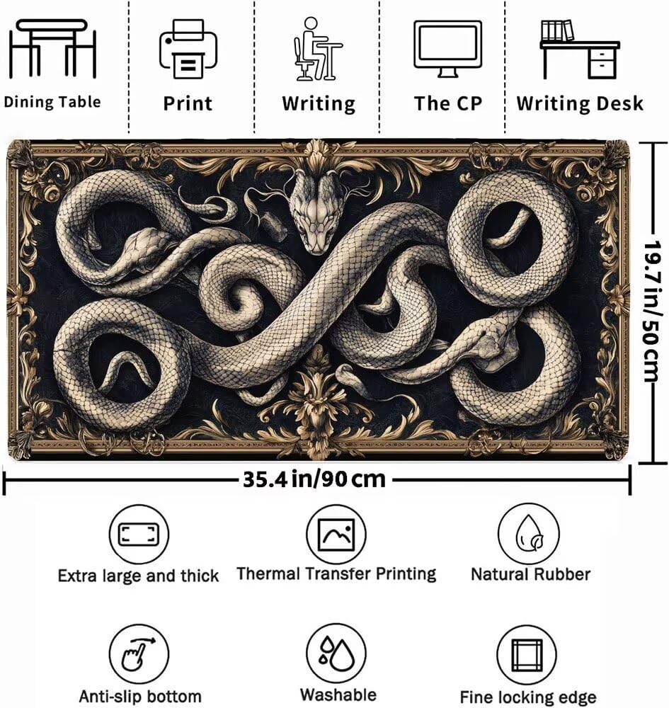 Podkładka pod mysz XXL 900 x 500 x 3 mm, duża podkładka pod mysz dla graczy, biała podkładka pod mysz z wodoodporną antypoślizgową gumową podstawą, mata na biurko do gier. Idealny prezent dla mężczyzn