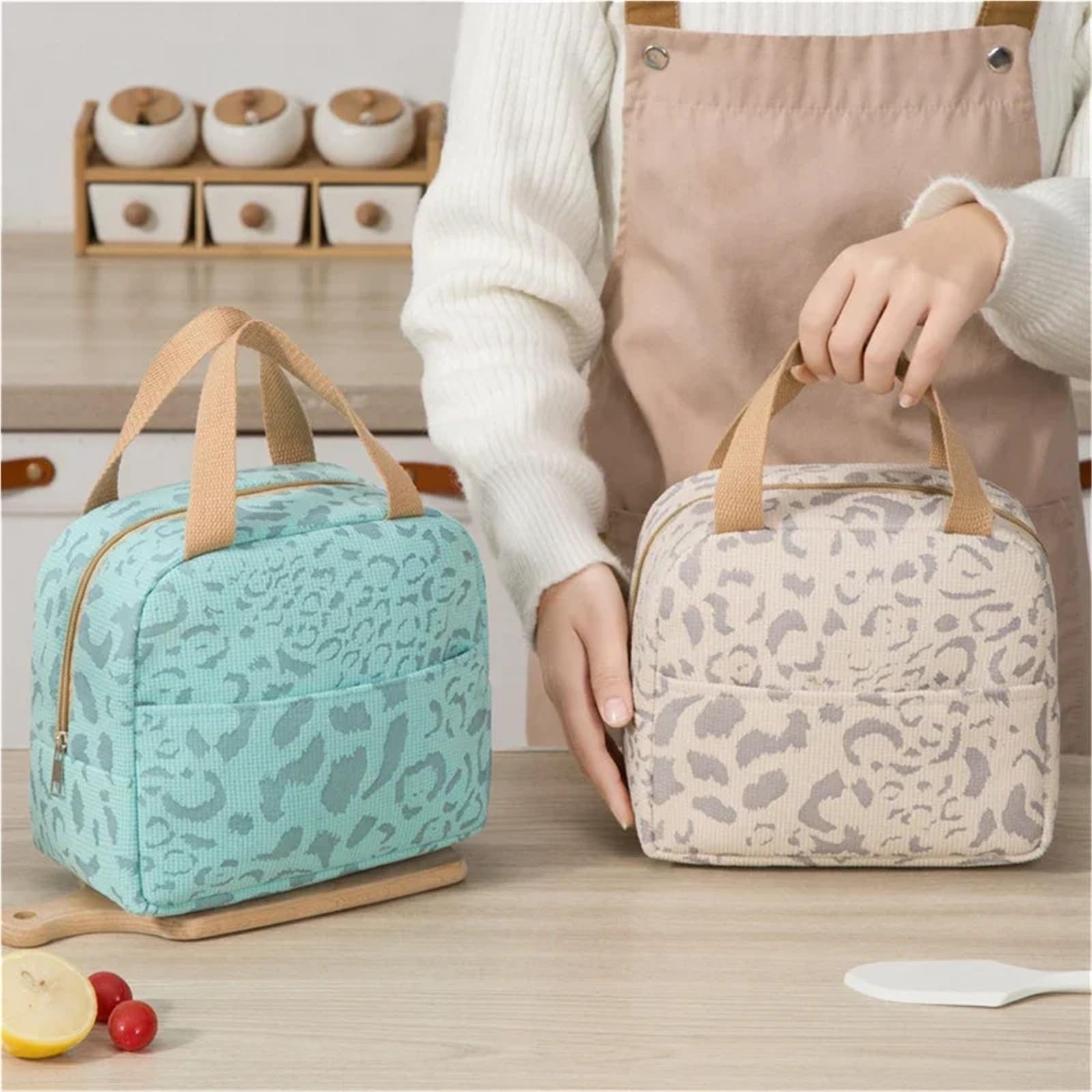 3-częściowy wzór torby Bento, gruba izolacja, wodoodporny, lekki lunchbox ，Torba kempingowa(Yellow)