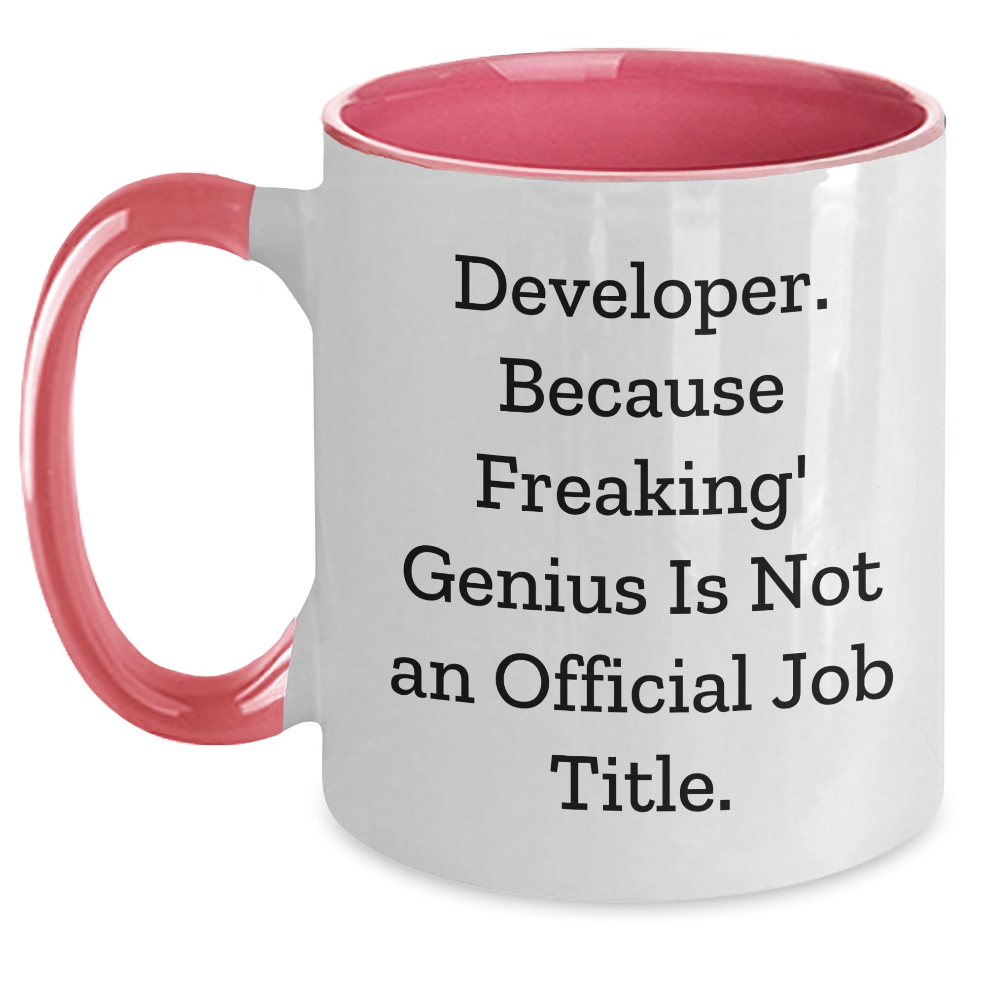 Developer Gifts from Friends - Funny Two Tone Coffee Mug, Birthday Unique Gifts for Developer, Gift for Developer, Developer Mug, Developer Lover, Genius at Work