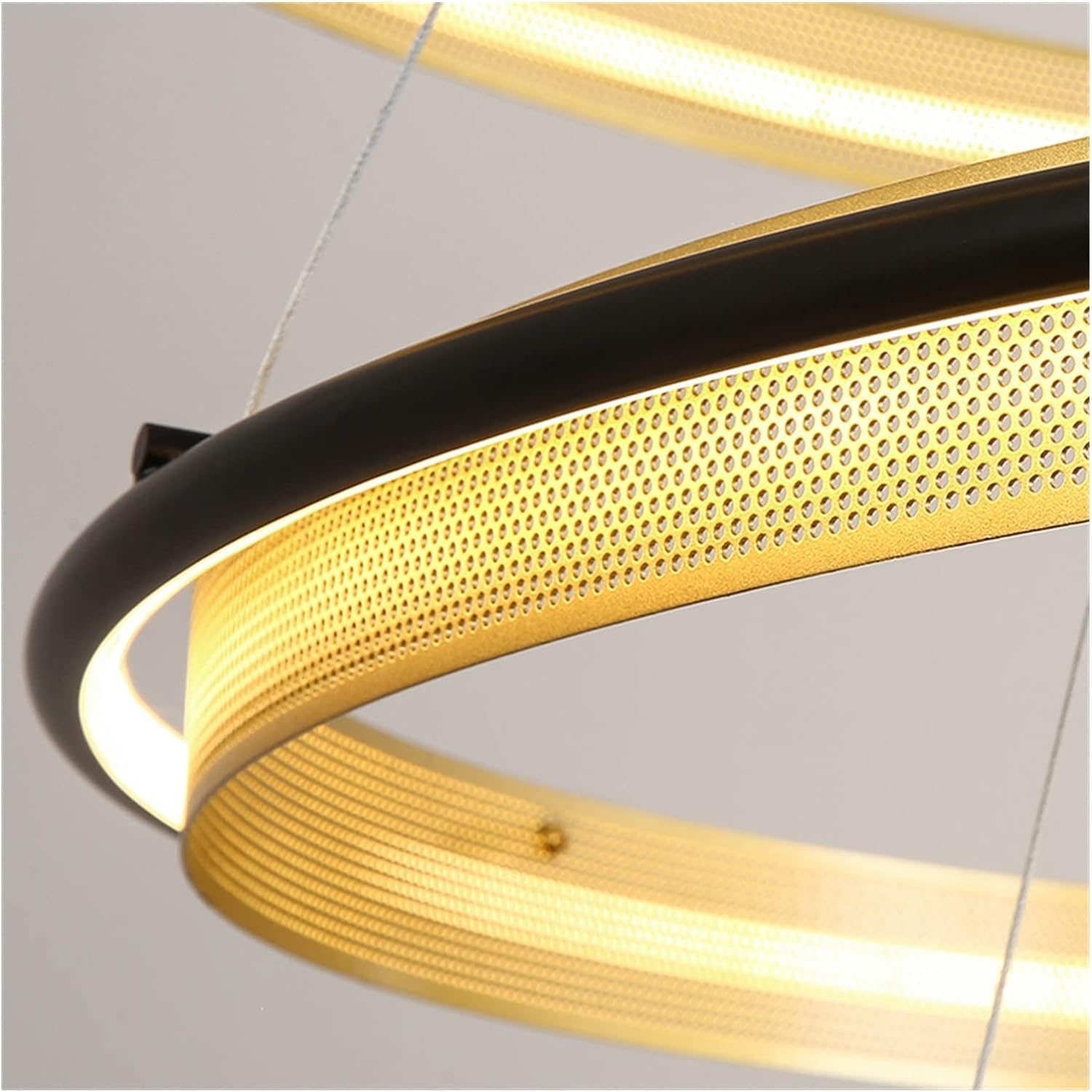 TQHGM Ring Licht kupfer rund Luxus Pendel Lampe Deko Pendel Licht kompatibel mit Villa Esszimmer im Wohnzimmer Art, S, Dia40cm