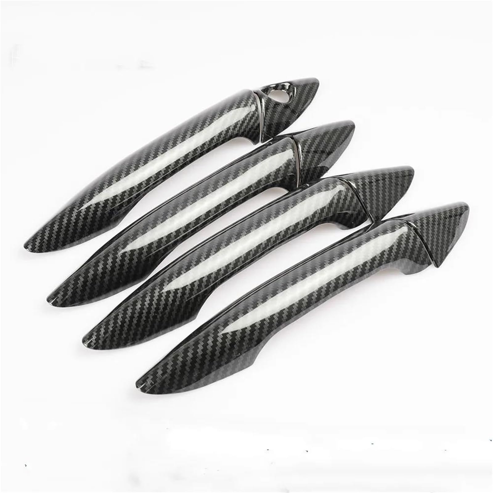 Yytemd Black Door Handle Cover Trim Set Accessories Car Styling For Hyundai For Elantra 2012-2016 Chrome(Black)