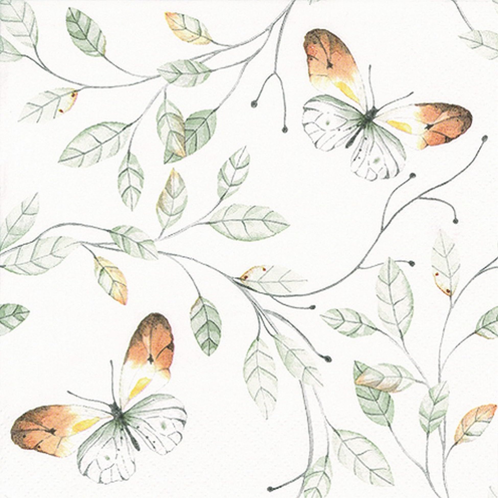 20 Servietten Mit Schmetterlings-Motiv – Rosa, 33x33 Cm, 3-lagig, Für Tischdeko & Basteln