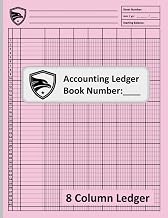 8 Column Accounting Ledger Book : Large Simple Columnar Journal for Bookkeeping , Small Business and Personal Finance Use | 100 Pages | 40 Rows: Ideal ... | Large 8.5'' x 11 '' | Rose Pink Cover