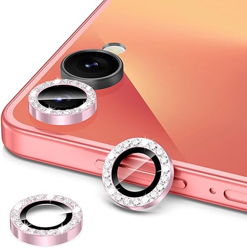 Vista 1044 de para Samsung Galaxy Z Flip 7 Protector de Lente de Cámara, Cubierta de Lente de Vidrio Templado con Anillo de Metal Individual, [Fuerte Adhesión] 1