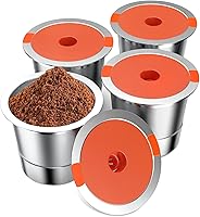 Vista 1 de K Cups reutilizables para Keurig, cápsulas de café reutilizables compatibles con la cafetera de taza única Keurig 1.0 y 2.0, K Cup de acero