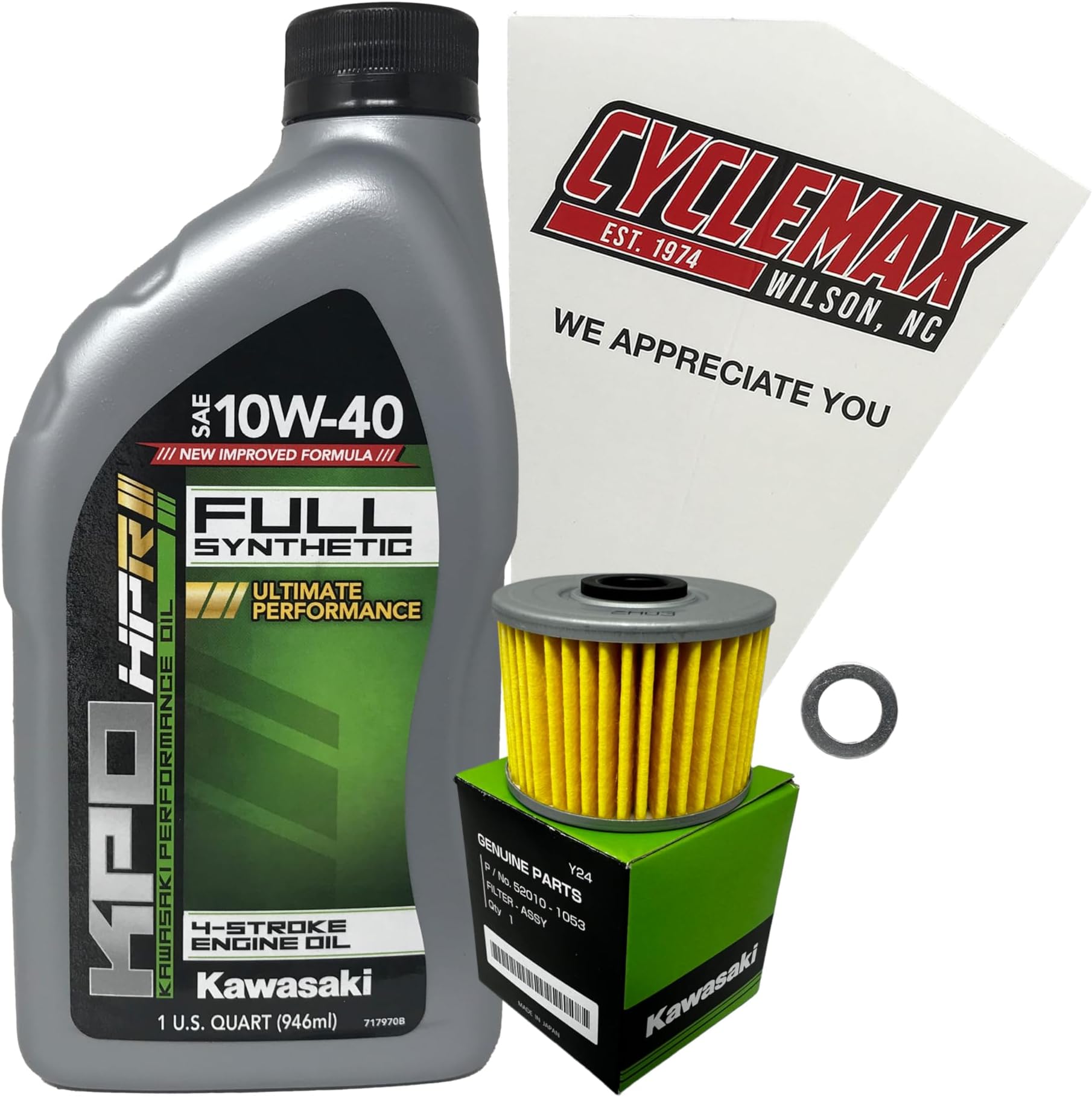 Full Synthetic Oil Change Kit compatible with 2017-2023 Kawasaki Z125 Pro