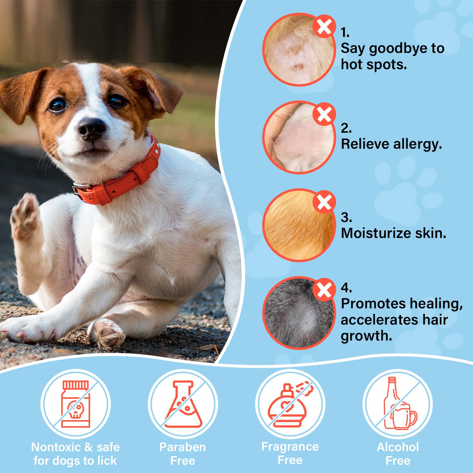 Oivolii Natural Skin Soother,Roll-On Allergy and Itch Relief for Dogs & Cats,Moisturizer for Dry Skin,Hot Spots Quick Repair,with Coconut Oil - Image 2