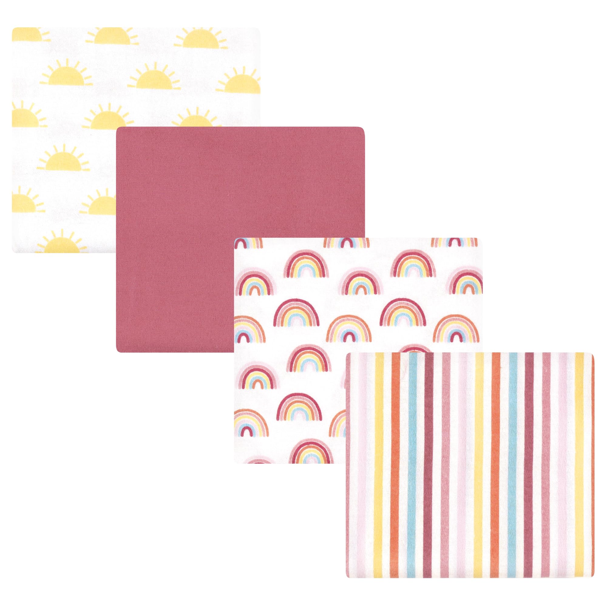 Luvable Friends Little Treasure Flannel Receiving Blankets 4pk