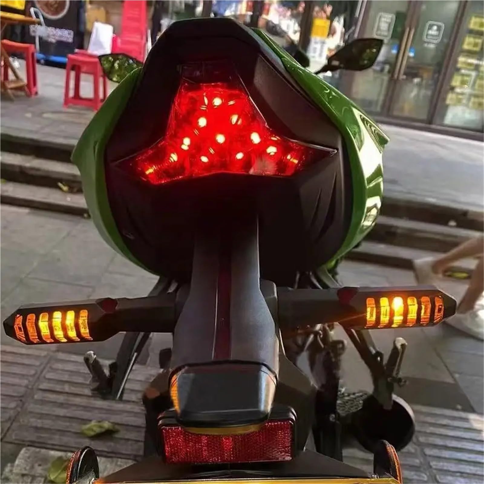 Osłona Reflektora Motocyklowego Pasuje do Kawasaki Z900 Z1000 Z800 SE ZX-4R ZX-4RR Ninja400 Osłona kierunkowskazu Osłona ochronna Osłona Lampy(Glossy Carbon Look)