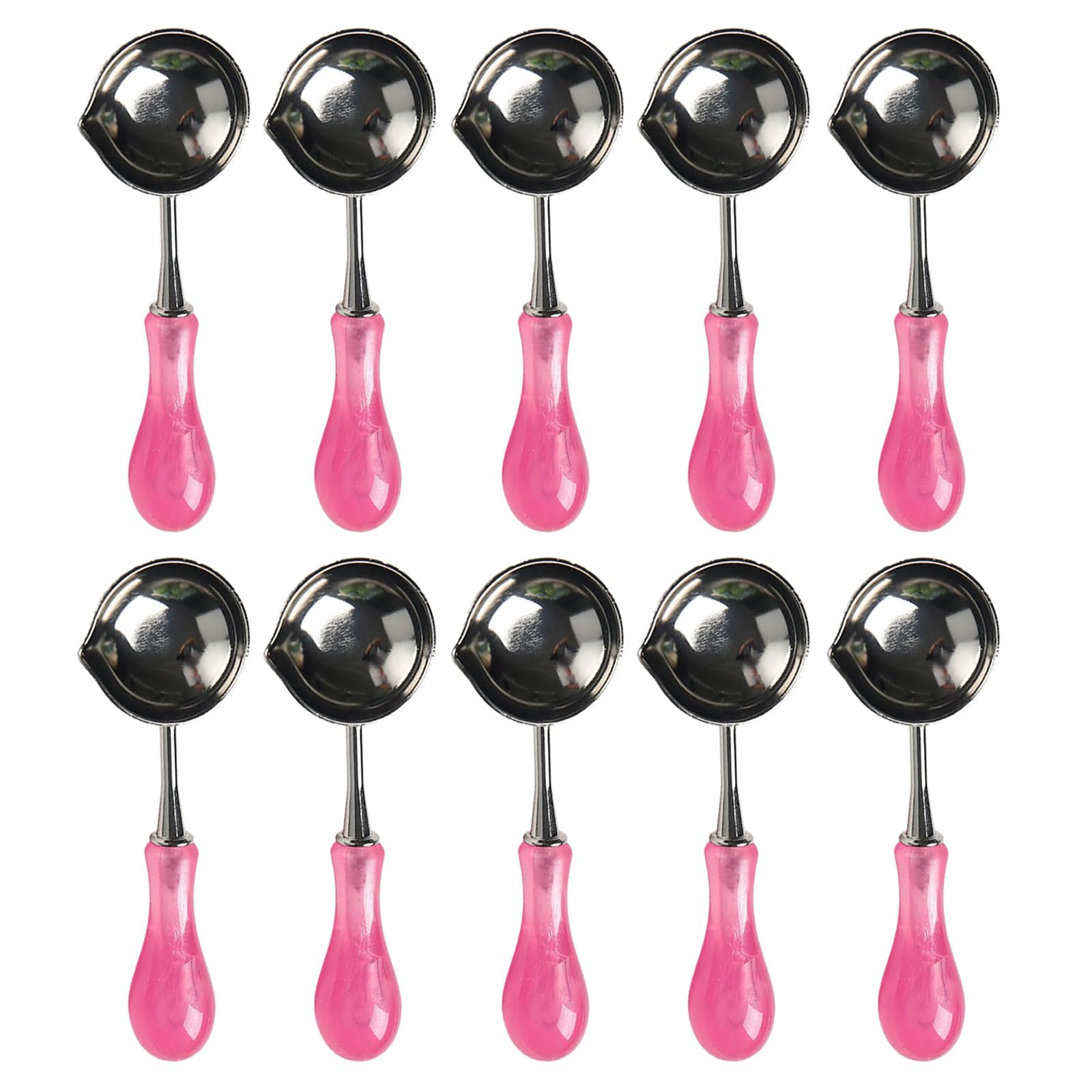 Tsophreniq 10 Pcs/Set Waxed Sealing Melting Spoon Sealing Stamp Melting Spoon Waxed Seal for Invitations