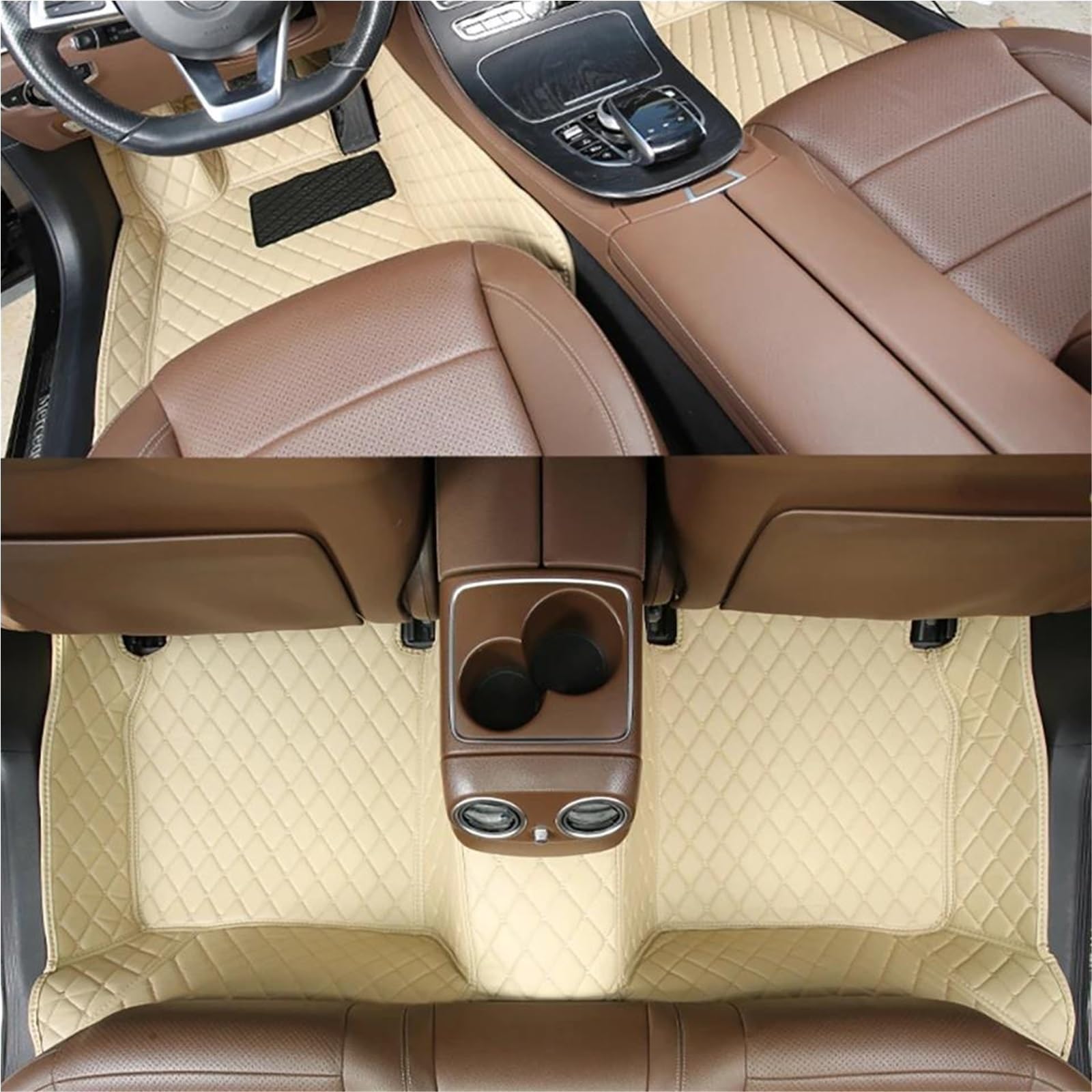 Alfombrillas Universales Coche Juegos Completos Duraderas, Impermeables para Todo Tipo Clima para Hyundai I20 2021-2023 Durable(Rojo,LHD)