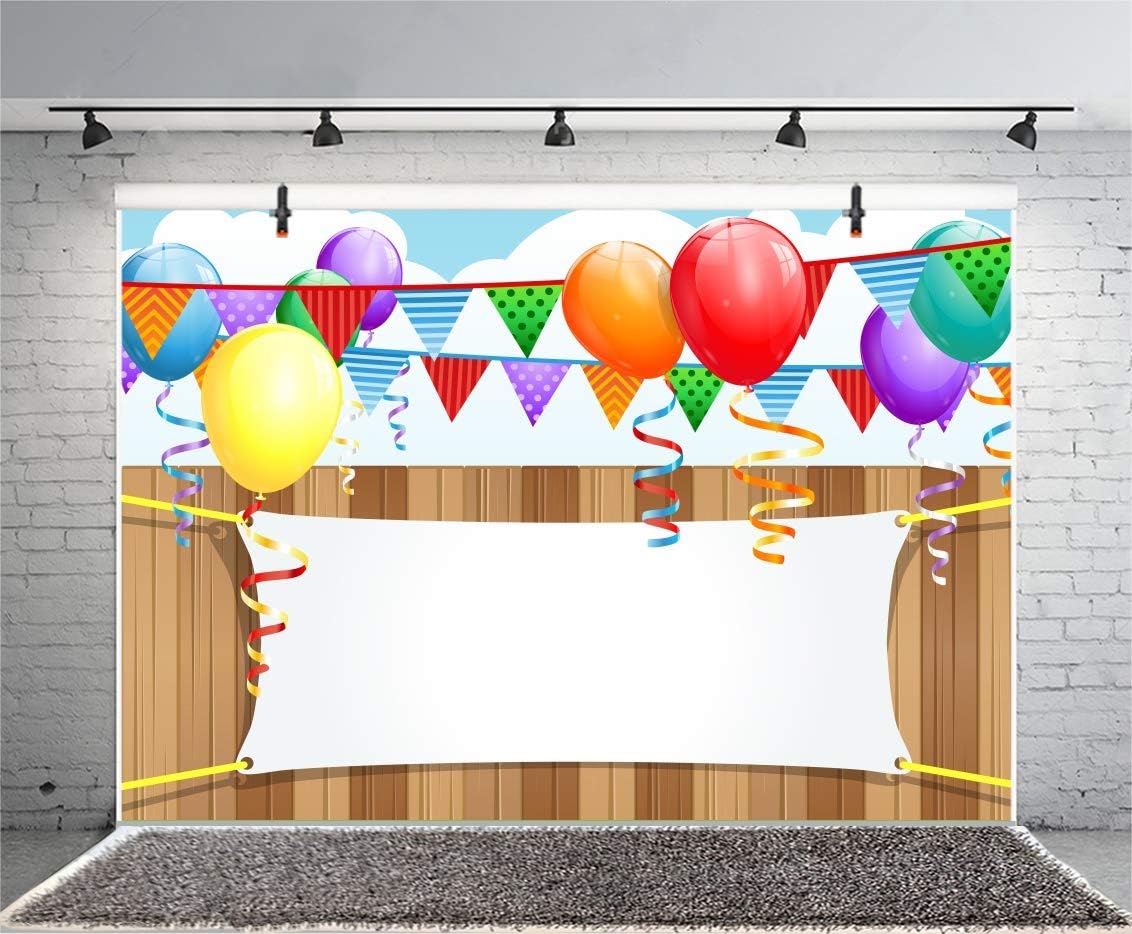 Amazon Com Aofoto 6x4ft Polyester Custom Birthday Party Photography Backdrop Balloons Triangle Flag Buntings Banner Background Sleepover Class Reunion Fellowship Social Club Gathering Events Decor Photos Prop Electronics