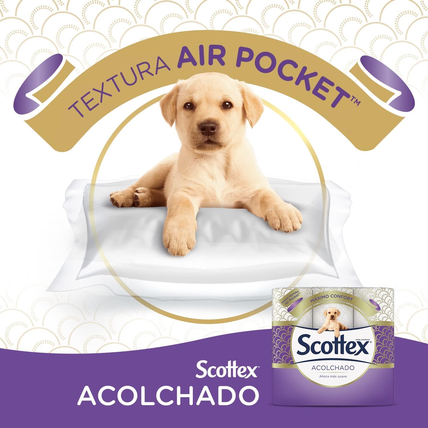 Scottex® - Papel higiénico acolchado de 18 rollos, ultra cómodo y suave, embalaje 100% reciclable