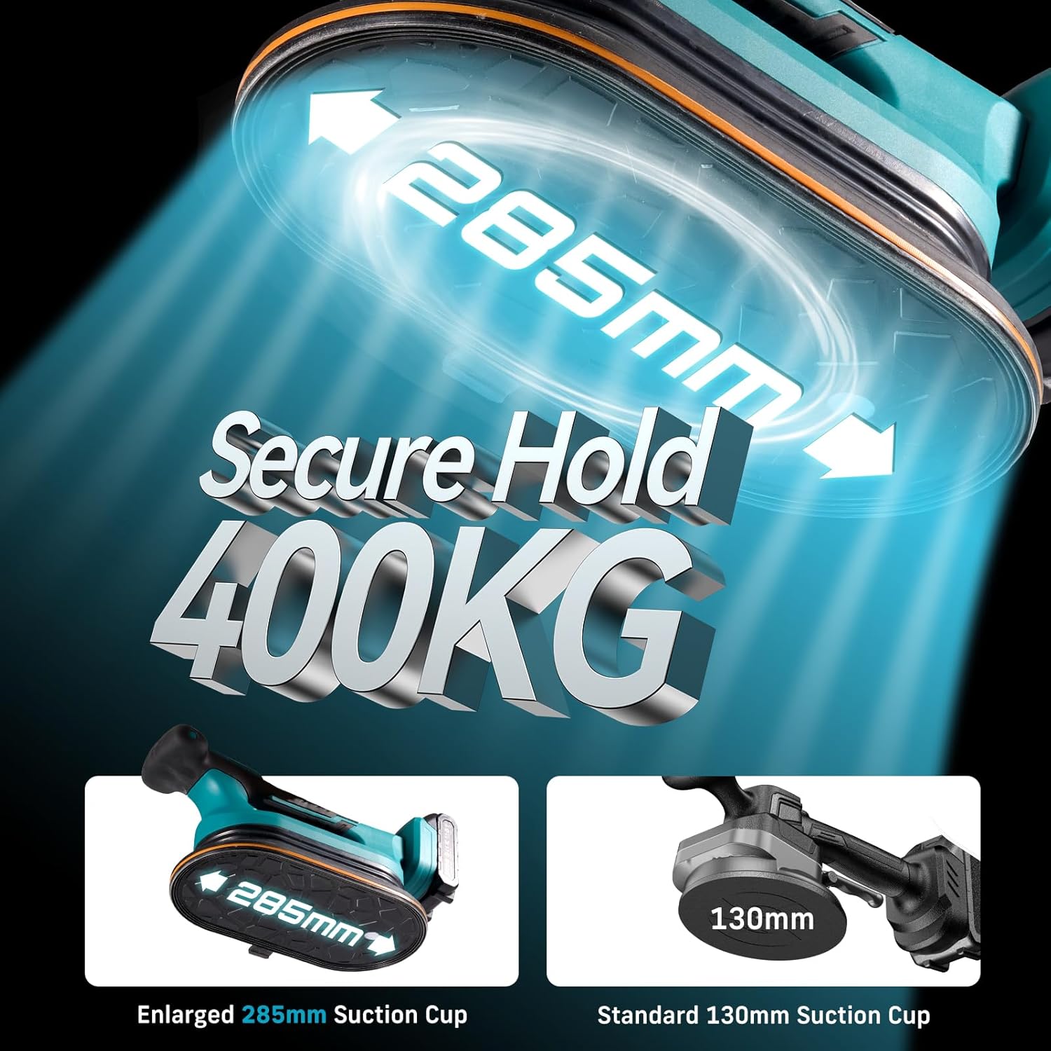 SEESII 2-in-1 Tile Vibration Tool & Electric Suction Cup 285mm – 12 Speeds, 10 Hours Runtime, Fits 12×12in to 89×89in Tiles, 250kg/550lbs Suction Power – For Wall & Floor Tile Installation (K919B)