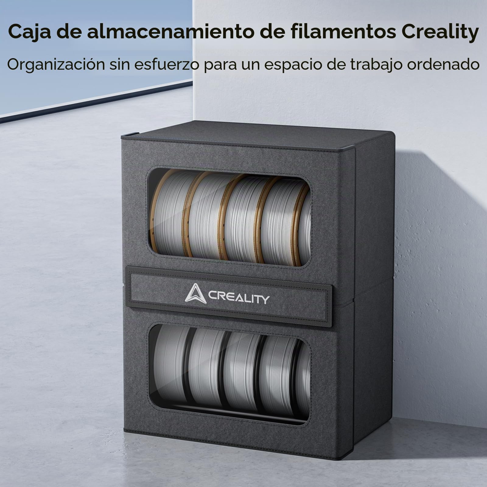 Creality Caja de almacenamiento de filamentos, secador de filamentos 3D con cierre magnético, resistente a la humedad y a prueba de humedad, gran capacidad, fácil acceso