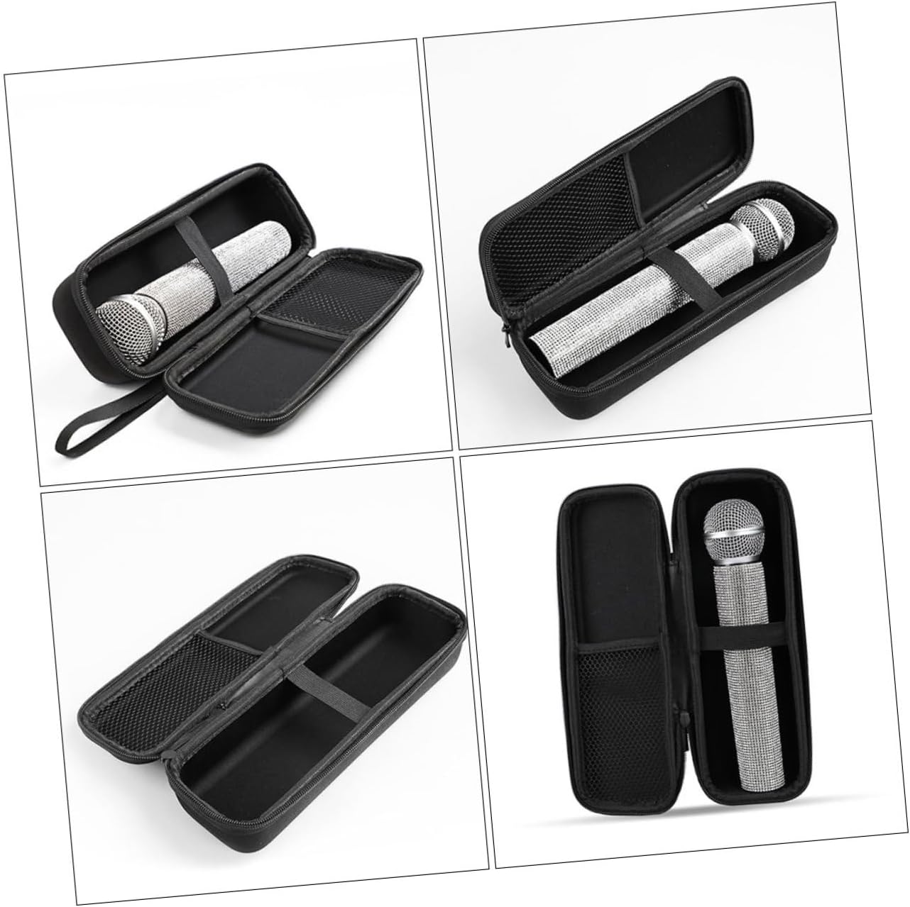 Vaguelly 2pcs Portable Eva Microphone Case Storage Bag for Handheld Microphones Shockproof Organizer for Karaoke and Audio Equipment Convenient Travel image 4