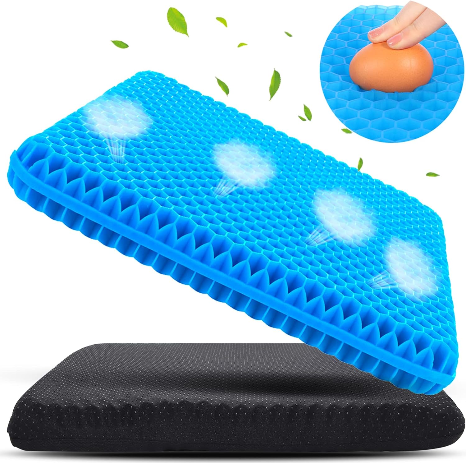 KMZZTCN Large Gel Seat Cushion for Long Sitting, Gel Cushion for