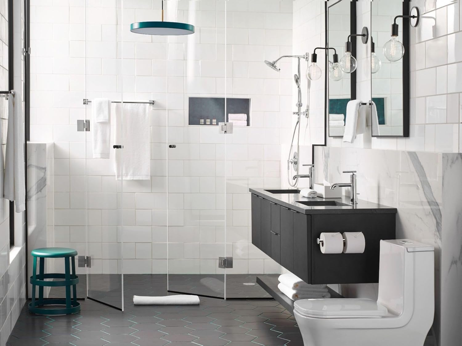 Moen Gibson M-CORE 2-Series Shower Trim Kit with 1-Handle and Arm, Valve and Showerhead Required, Chrome, UT2902NH