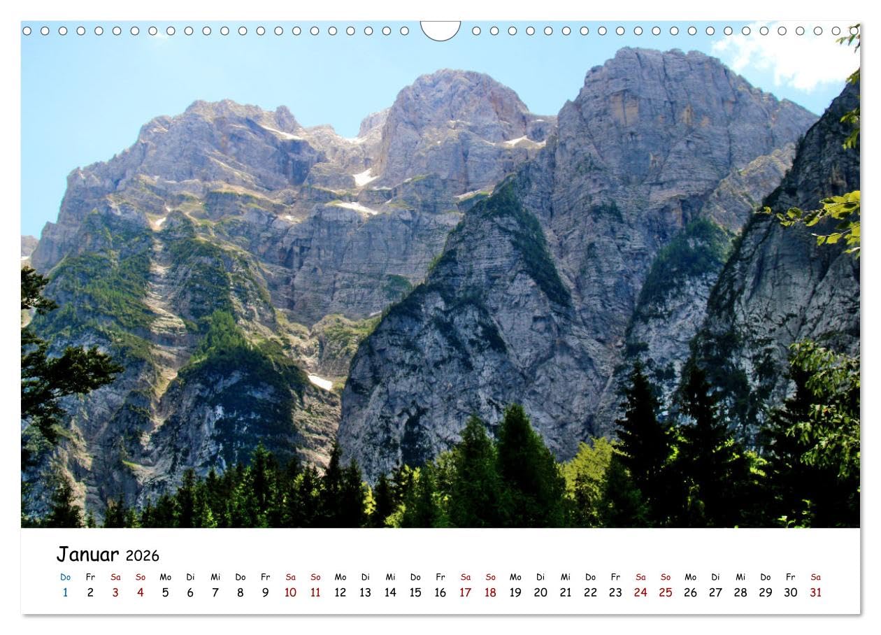 Slowenien - Triglav Nationalpark (Wandkalender 2026 DIN A3 quer), CALVENDO Monatskalender: Eindrucksvolle Bilder aus dem Triglav Nationalpark in Slowenien.