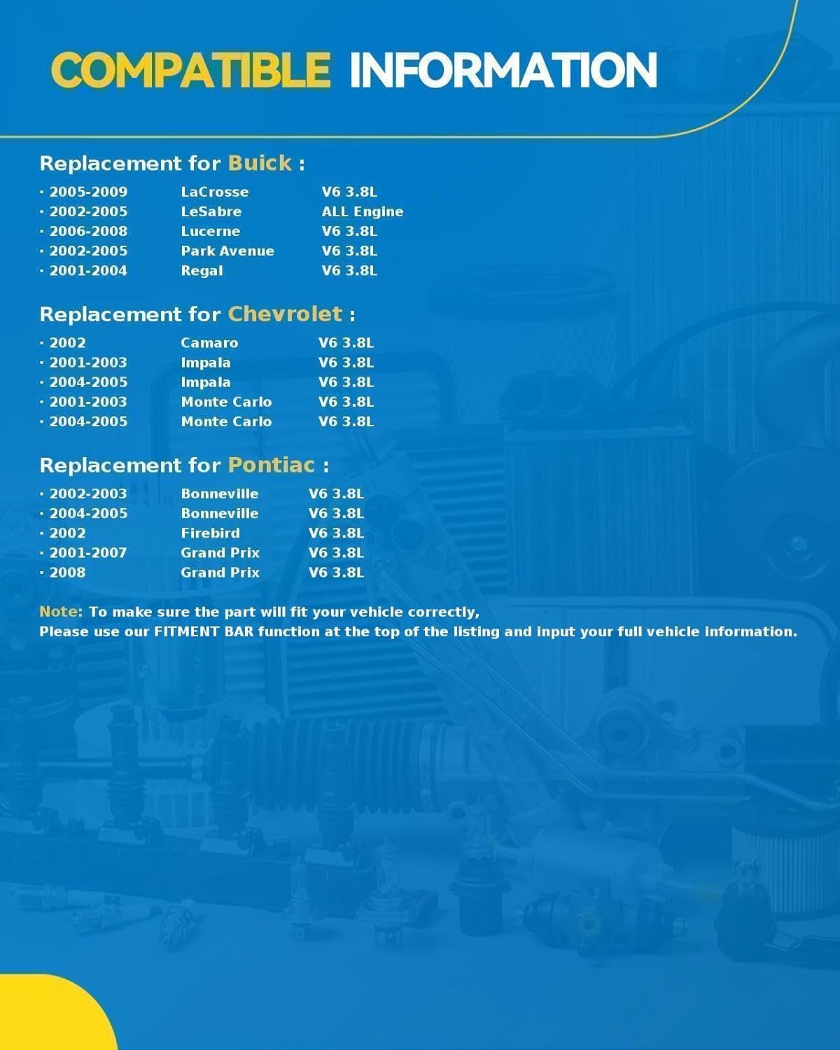 PHILTOP New Starter Motor Replacement for Grand Prix, Impala, Monte Carlo, Lesabre, Lacrosse, Lucerne, Bonneville, Park Avenue, Regal, Camaro, Firebird, (Delco Unit) 6484N 12V 1.4KW 11-Teeth CW