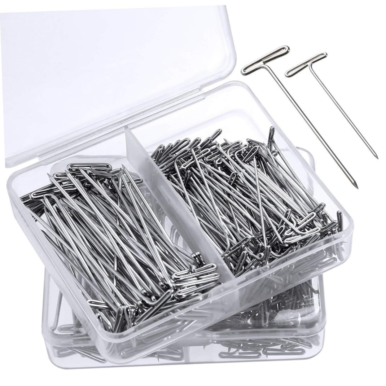 900piezas T- De Metal para Fijar Juego De Alfileres para Modelado y Manualidades Caja De Almacenamiento